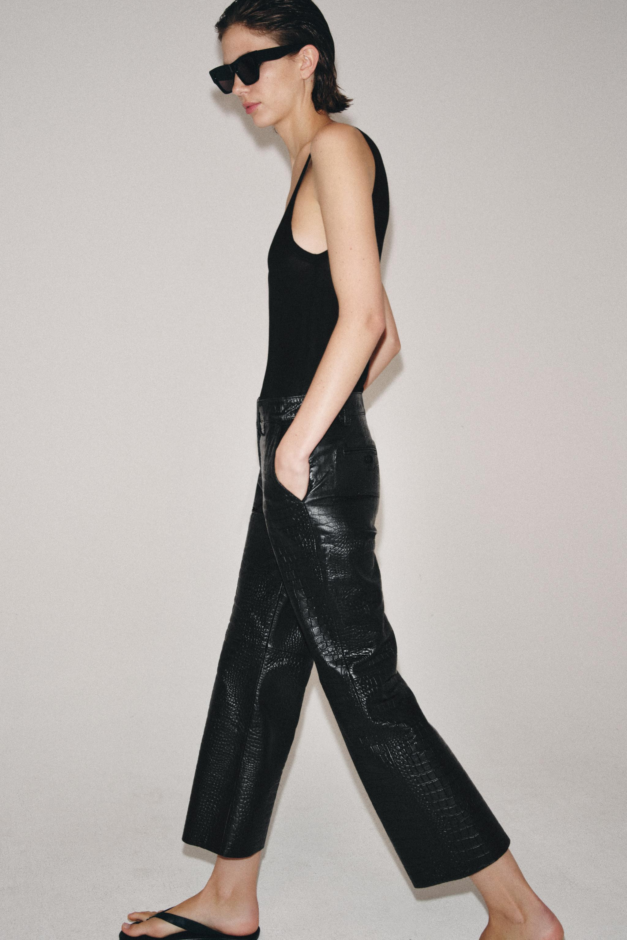 ZW COLLECTION LIMITED EDITION COCO LEATHER PANTS | Zara US