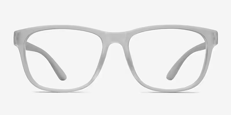 Milo Square Frosted Clear Full Rim Eyeglasses | Eyebuydirect | EyeBuyDirect.com