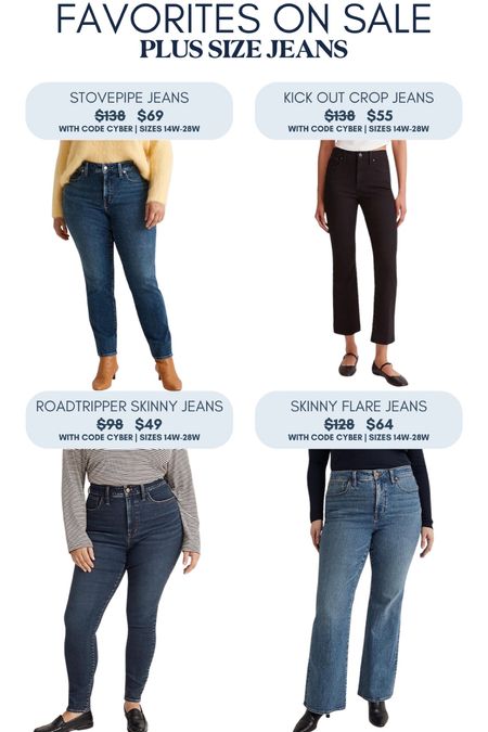 FAVORITES ON SALE! Some of my favorite plus size jeans are on sale right now! If you've ever wanted to try any of these, now is the time! For reference, I typically wear a size 18W/20W/2X

#LTKplussize #LTKsalealert #LTKCyberWeek