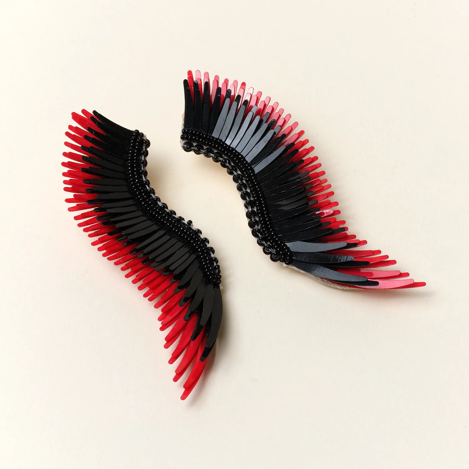 Madeline Earrings Black Red | Mignonne Gavigan