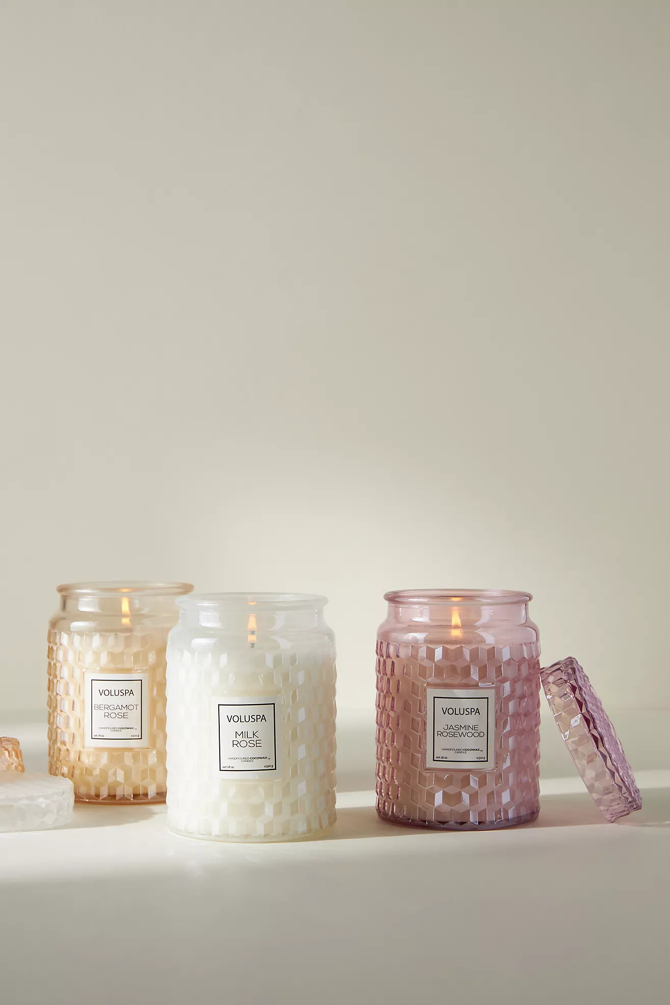 Voluspa Roses Embossed Jar Candle | Anthropologie (US)