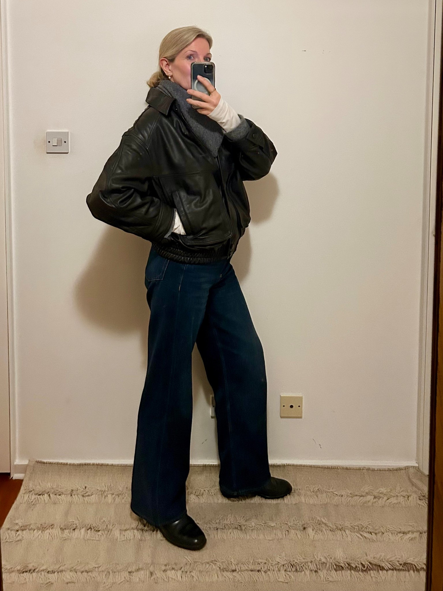 dark wash denim + brown leather jacket = cold weather outfit formula 

#LTKjeans #LTKuk #LTKFashionMonth