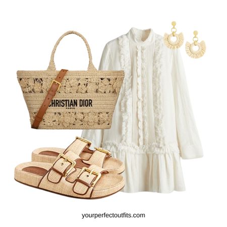 Spring dress 
White dress 
Summer dress with sandals 

#LTKsalealert #LTKfindsunder100 #LTKfindsunder50
