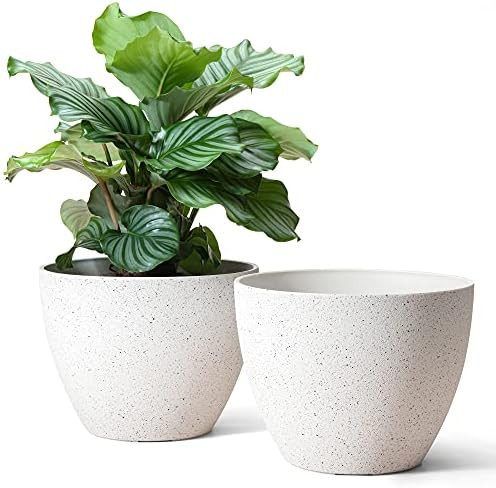 Flower Pots Outdoor Indoor Planter - 11.3 inch Garden Plant Pots Tree Planter for Patio, Deck,Gar... | Amazon (US)