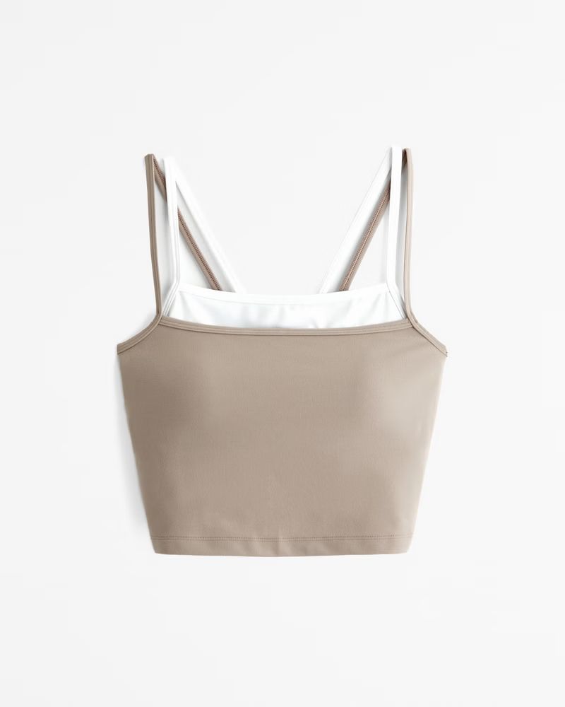 YPB studioFLEX Double-Layered Cami Tank | Abercrombie & Fitch (US)