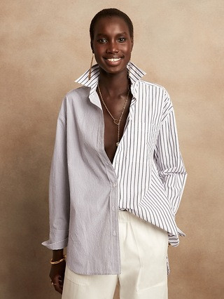 Petite Oversized Poplin Shirt | Banana Republic (US)