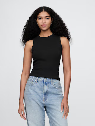 Modern Rib High Neck Top | Gap (US)