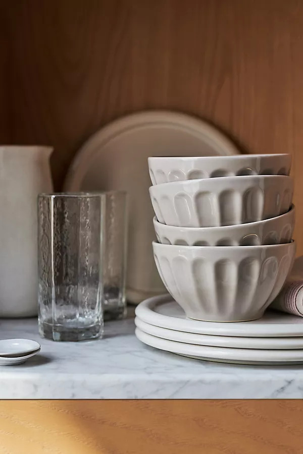 The Latte Stoneware Cereal Bowls, Set of 4: Amelie Edition | Anthropologie (US)
