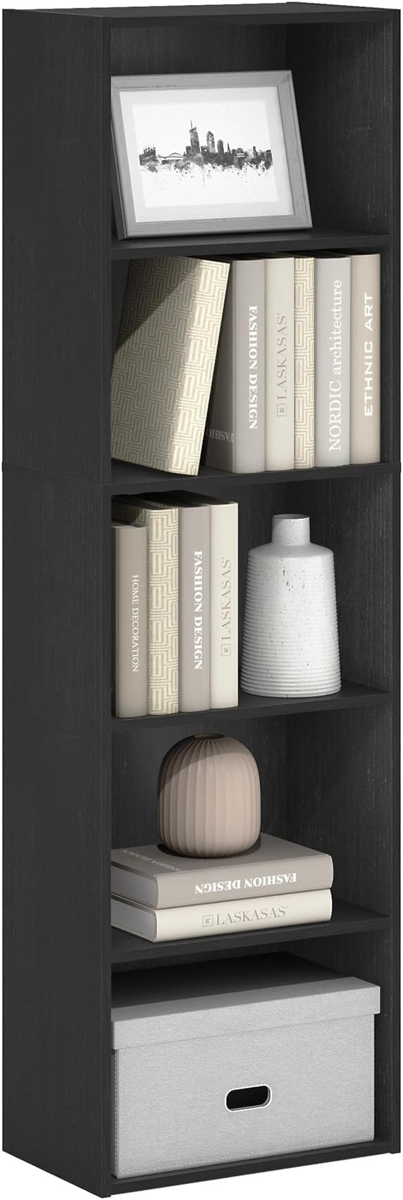 Furinno Luder Bookcase / Bookshelf / Storage Shelves, 5-Tier, Blackwood | Amazon (US)