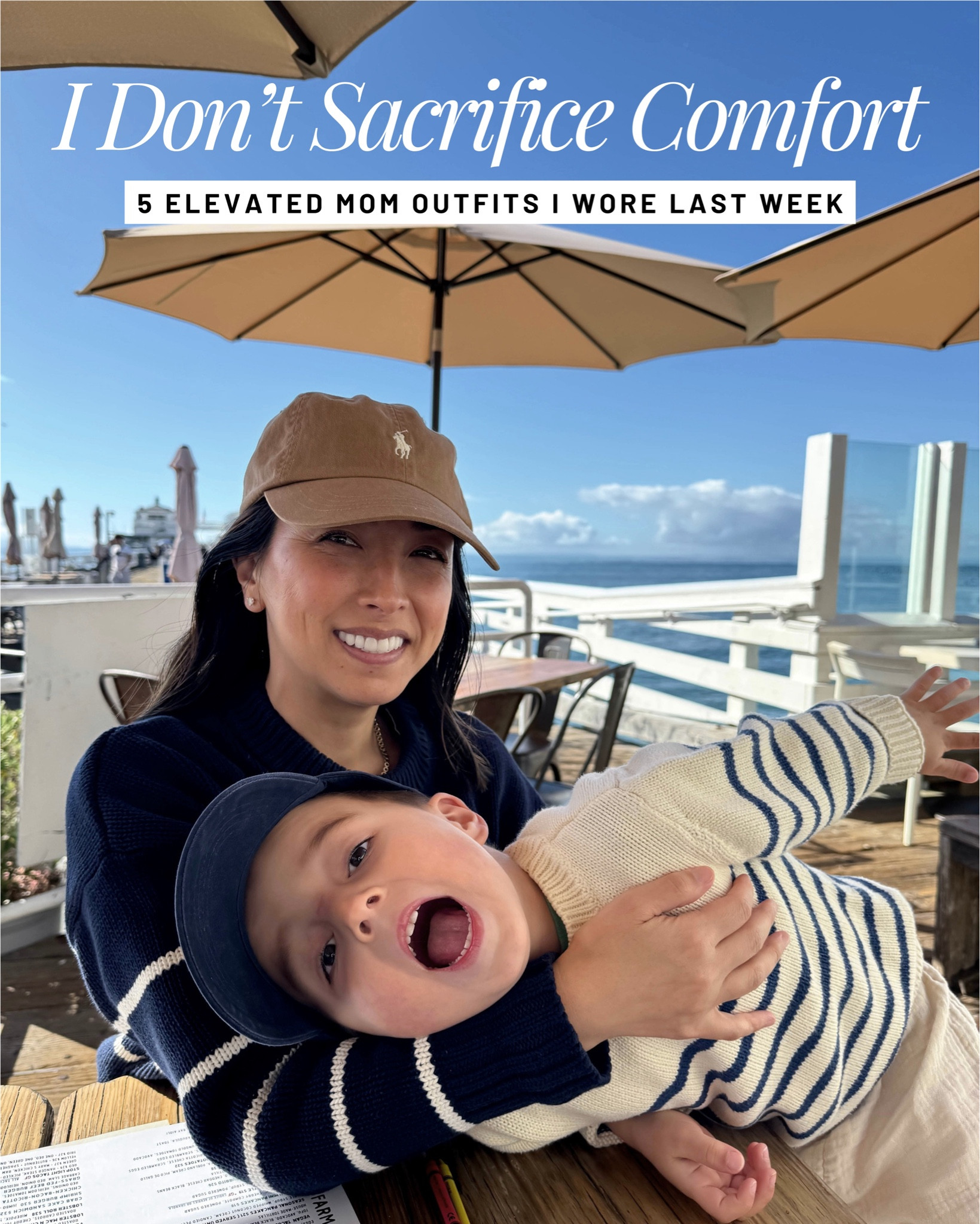Real-life outfits I actually wear as a 40yr old mom of 2. Easy, repeatable looks that help me get dressed without overthinking it.

Look 1:
Polo sweatshirt small 
Varley shorts small. Could wear he xs too 
Amazon socks 
New Balance sneakers 6 
Celine sunglasses

Look 2:
Zara jacket xs 
Everlane sweater xs 
Agolde Mid rise crop 25 - fits like a high rise 
Aritzia socks Dolce Vita Sirena sneakers 6 - size up 
Polo hat
Dorsey earrings medium 
Dorsey James necklace 15”

Look 3:
Zara jacket small 
Madewell tee xs 
Everlane curve jeans 26 - sized up and cut hems 
Loeffler Randall flats 5 
Mansur Gavriel tote 
Everlane cashmere sweater xs 
Electric Picks earrings 
Dorsey James necklace 15"

Look 4:
Polo sweatshirt small 
Varley wide leg xs 28” inseam 
New Balance sneakers 6 
Polo hat 
Amazon socks

Look 5:
Gap sweater petite small 
Madewell tee xs 
Velvet pants 2 - petite-friendly. Final sale. I went with my rommeeir size. These will shrink a bit. 
Mansur Gavriel tote - color is old 
Loeffler Randall flats 5.5 
Polo hat Dorsey James necklace 15" 
Dorsey earrings medium

#LTKPetite #LTKmomlife #LTKootd
