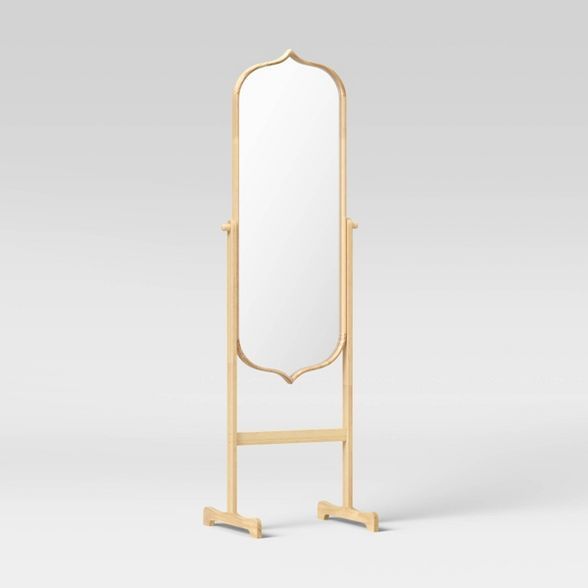 20&#34; x 66&#34; Top and Bottom Peak Standing Mirror Natural - Opalhouse&#8482; | Target