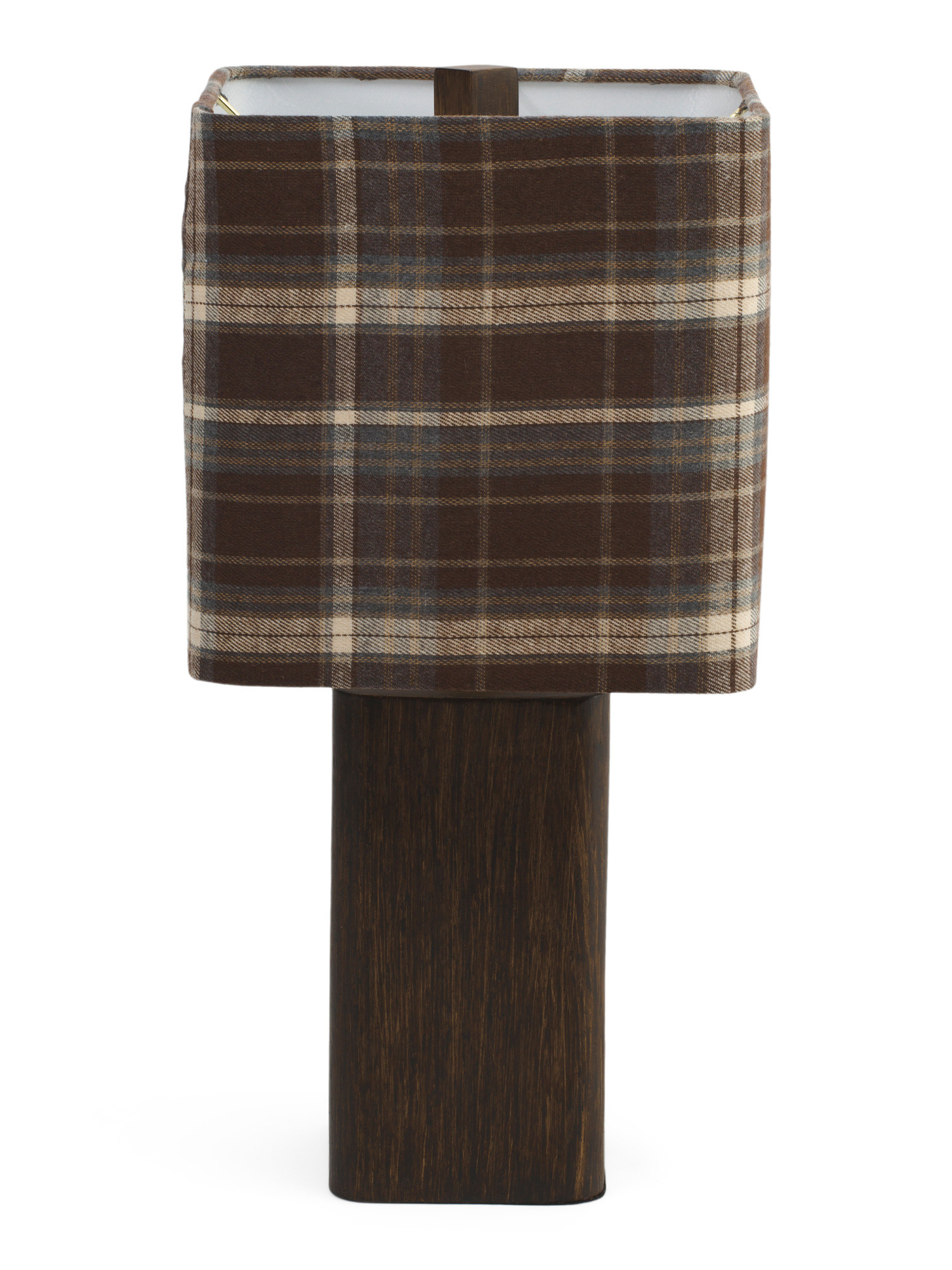 17.75in Plaid Shade Faux Wood Table Lamp | Home | Marshalls | Marshalls