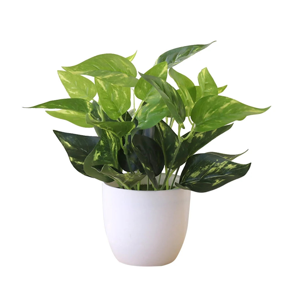 Manunclaims Fresh Artificial Foliage Plants with White Vase Small Artificial Tree for Office Desk... | Walmart (US)