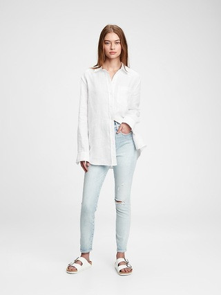 Linen Boyfriend Shirt | Gap (US)