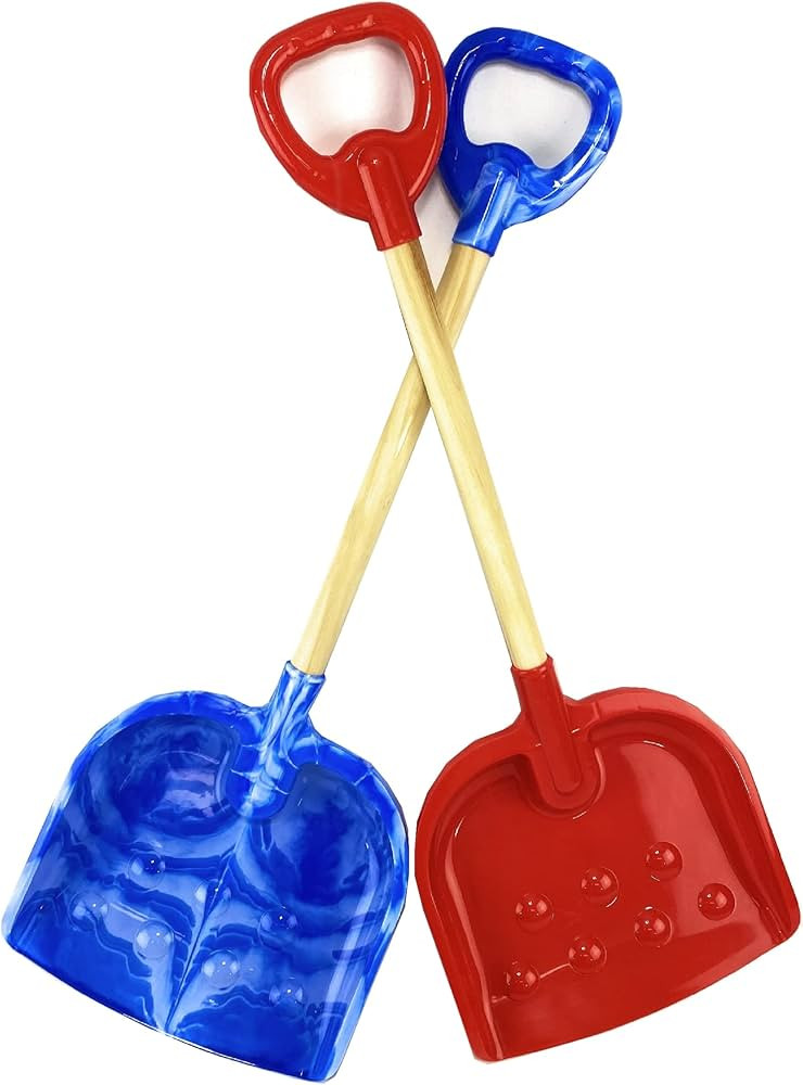 Matty's Toy Stop 28" Heavy Duty Wooden Snow Shovels with Plastic Scoop & Handle for Kids - 2 Pack (R | Amazon (US)