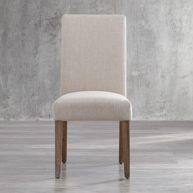 Burbury Linen Solid Back Parsons Chair (Set of 2) | Wayfair Professional