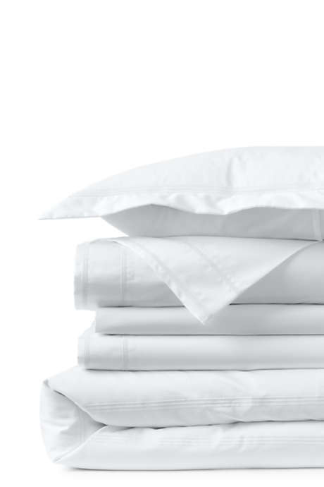400 No Iron Supima Sateen Embroidered Duvet Cover | Lands' End (US)