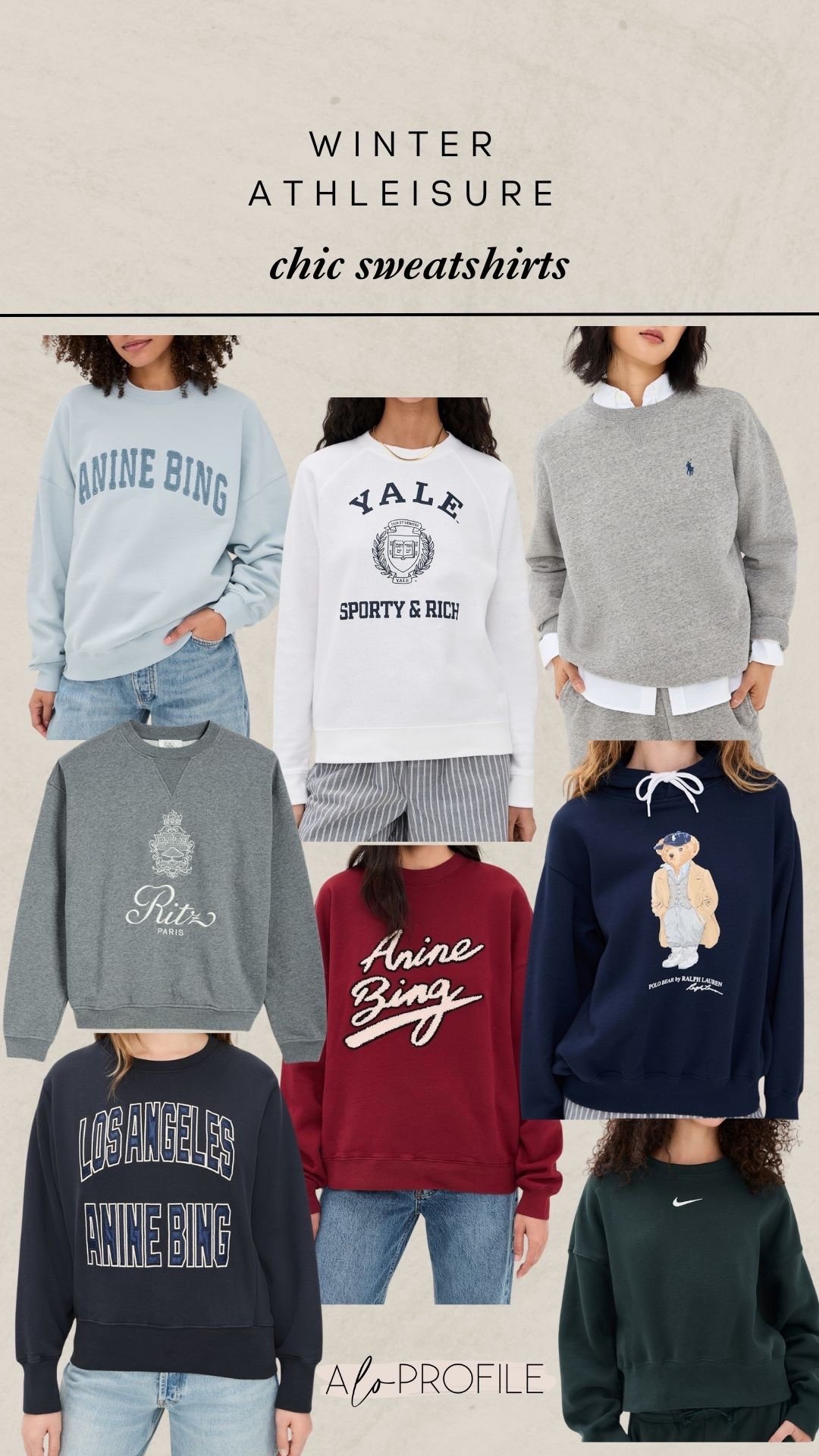 Winter Athleisure: Chic Sweatshirts // Shopbop, winter sweater, winter style, winter fashion, casual winter outfit, sweater, sweatshirt, winter errands outfit, winter casual style