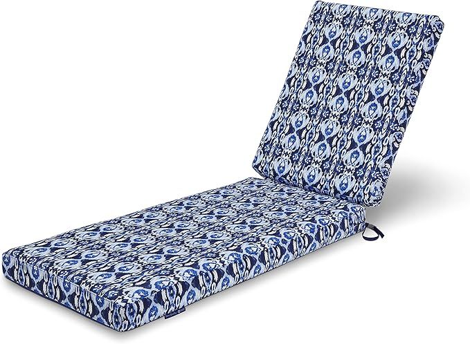 Vera Bradley by Classic Accessories Water-Resistant Patio Chaise Lounge Cushion, 26 x 48 x 32 x 3... | Amazon (US)