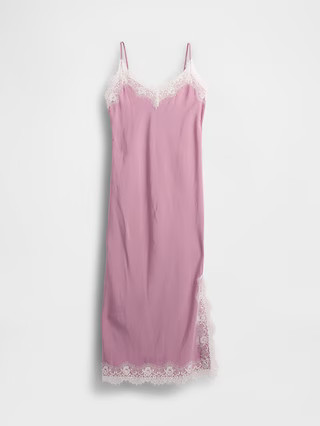 Lace-Trim Maxi Slip Dress | Gap (US)