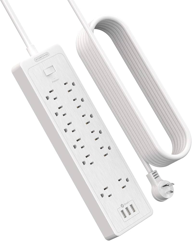 Extension Cord 25 Ft, NTONPOWER Long Surge Protector Power Strip with 12 Outlet 3 USB, 2100 Joule... | Amazon (US)