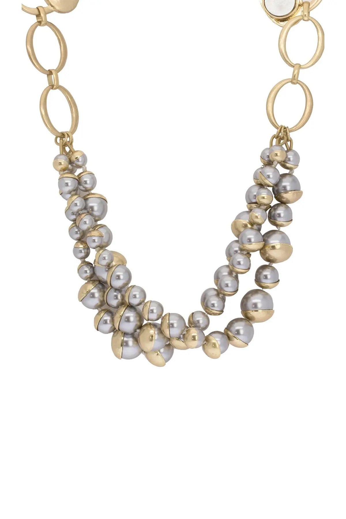 SAACHI Half Moon Imitation Pearl Cluster Statement Necklace (Women) | Nordstromrack | Nordstrom Rack