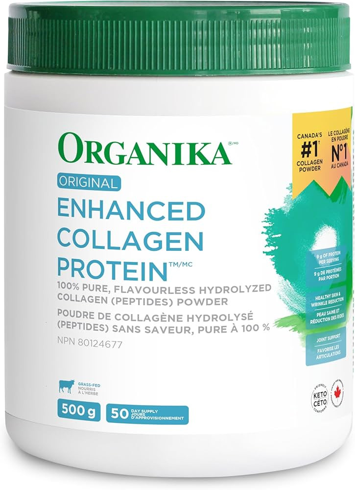 Organika Canadian-Made Enhanced Collagen Powder - for Healthy Hair, Skin, Nails, and Joints. Hydr... | Amazon (CA)