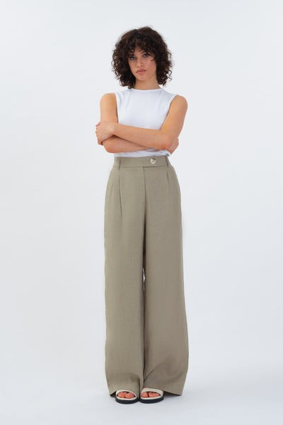 Fanita Wide Leg Linen Pant | Aligne UK
