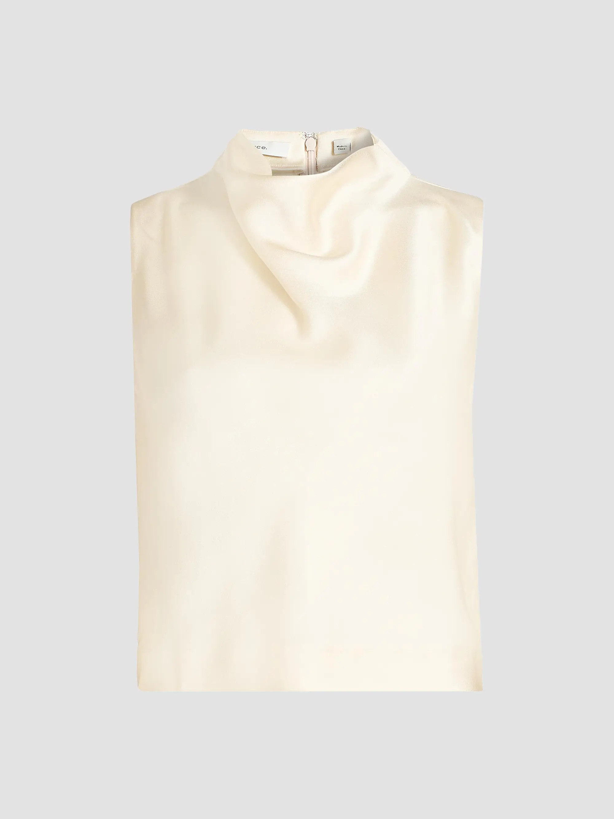 Vince Satin Cowlneck Crop Top | Saks Fifth Avenue | Saks Fifth Avenue