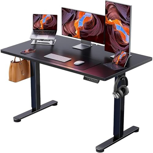 ErGear Height Adjustable Electric Standing Desk, 47.2 x 23.6 Inches Sit Stand up Desk, Memory Computer Home Office Desk (Black) | Amazon (US)