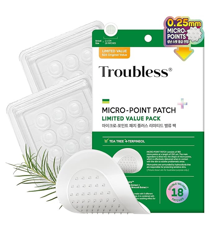 Troubless Micro-Point Patch Plus Limited Value Pack - Thin Hydrocolloid for Targeted Application ... | Amazon (US)