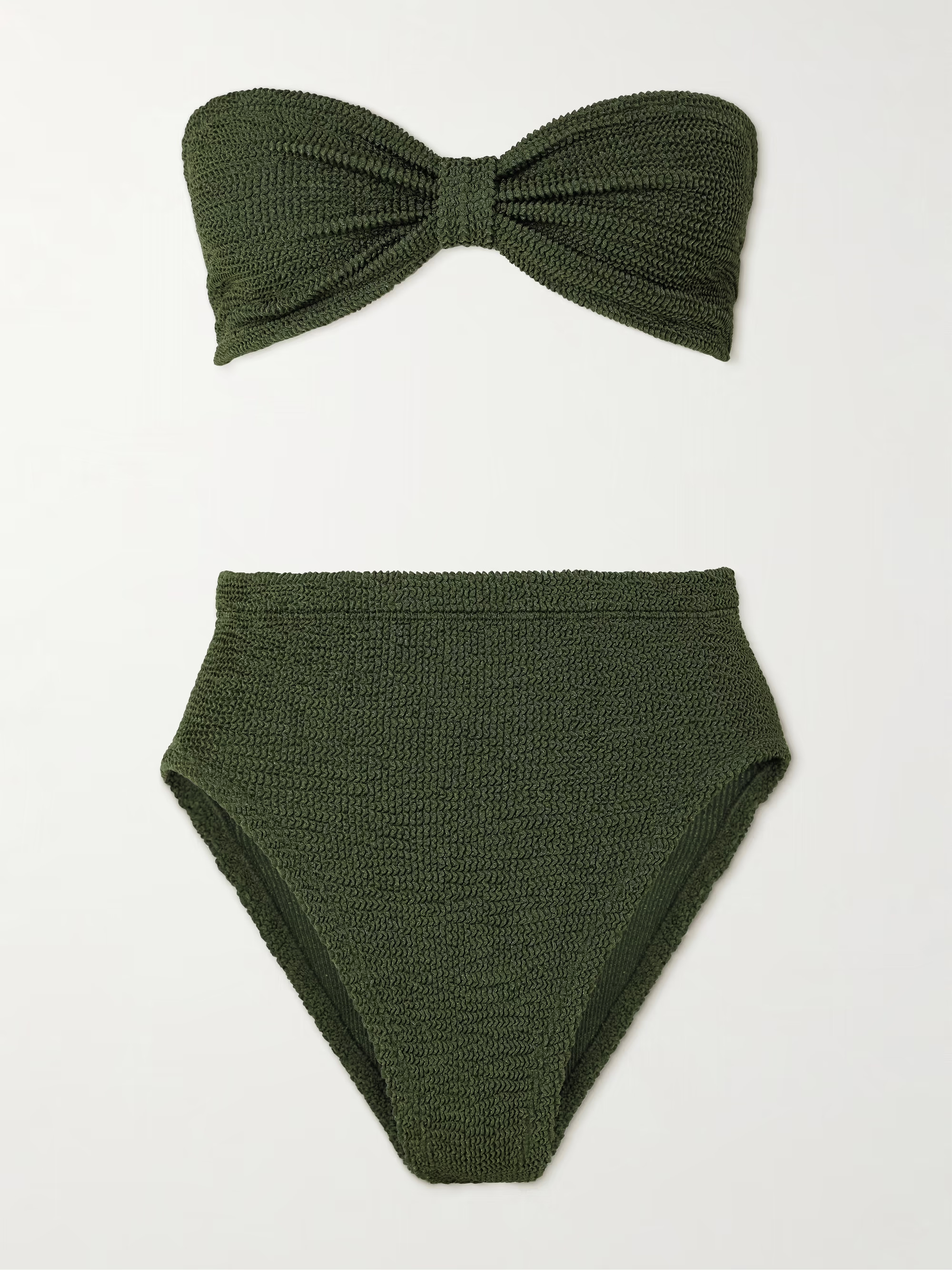 Ruby metallic seersucker bandeau bikini | NET-A-PORTER (UK & EU)