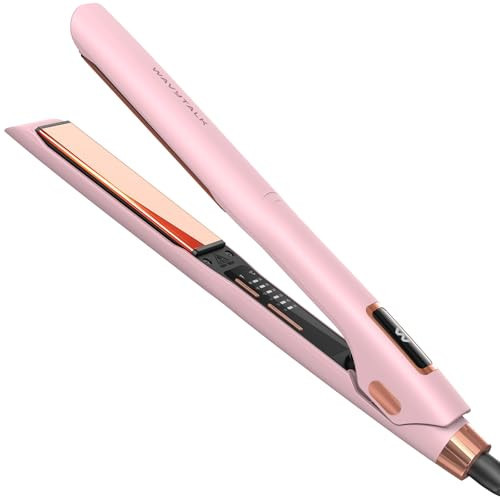 Wavytalk Professional Flat Iron Hair Straightener and Curler 2 in 1, Titanium Flat Iron for One-Pass Wonder 10S Fast Heat Up, Glide & Shine Straightener with Dual Voltage (1.18 Inch) | Amazon (US)