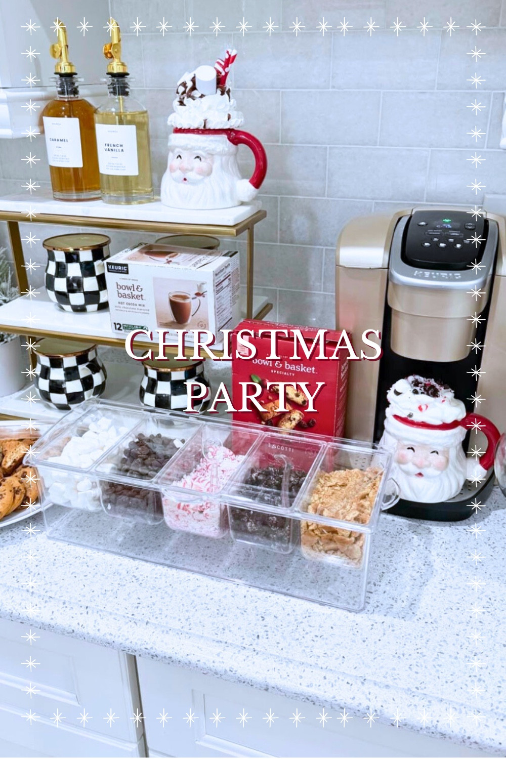 One of my favorite Holiday party additions is a hot cocoa bar. Turning the kitchen into a sweet holiday pit stop — festive mugs, winter syrups, and all the toppings for the perfect cup. The easiest way to make your guests feel instantly cozy.

Tap to shop cocoa bar favorites, organizers, and festive mugs!
#ChristmasParty #CocoaBar #HolidayHosting #CoffeeBarDecor 

#LTKSeasonal #LTKfoodie #LTKHoliday