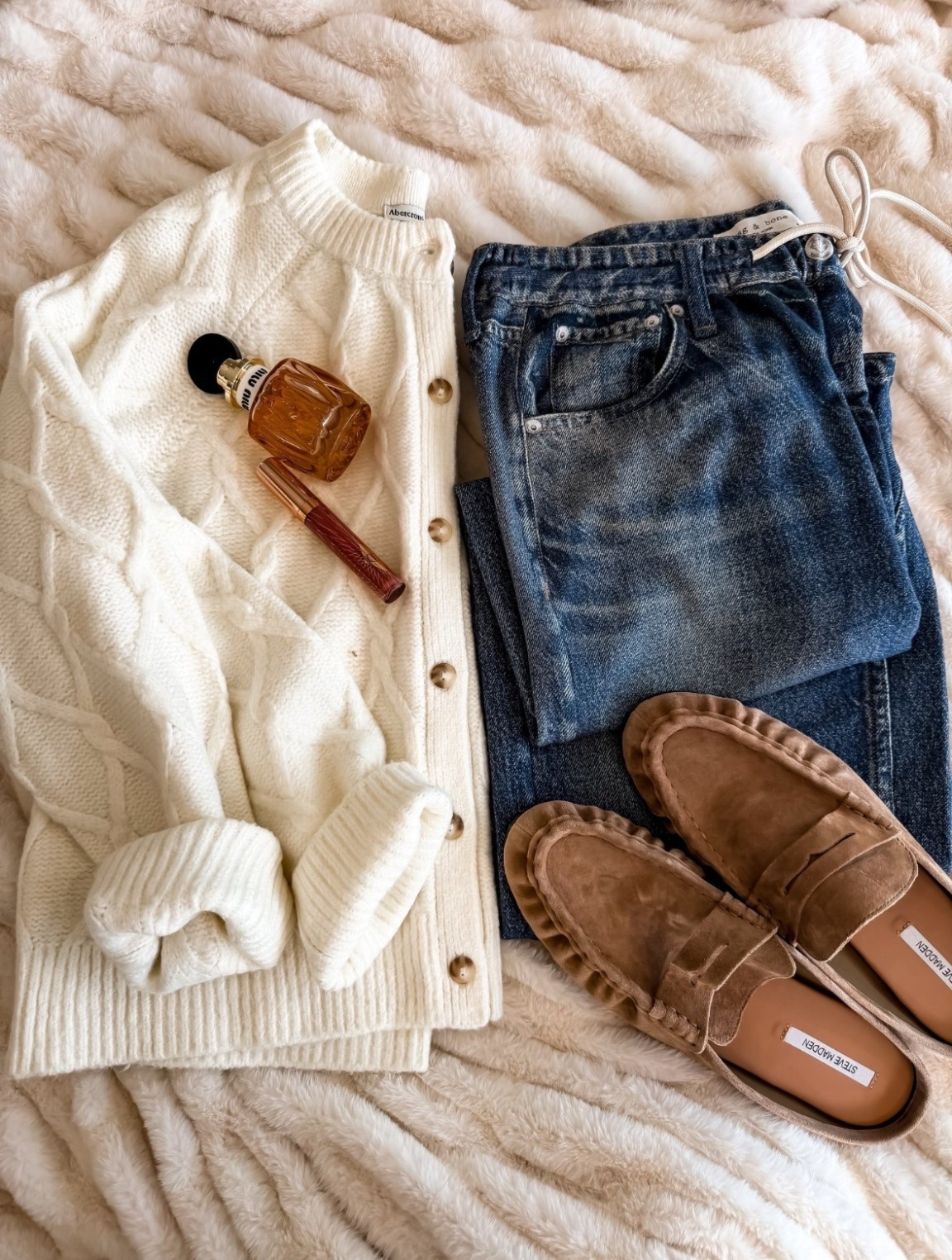 These sweatpant jeans paired with a white sweater are the perfect mix of comfy and put together, you get that relaxed feel but still look styled. I love how the soft denim look keeps it casual while the sweater adds that clean, elevated touch. It’s one of those easy outfits you can wear for errands, travel days, or casual plans and still feel good in.

sweatpant jeans outfit, casual comfy style, white sweater outfit, everyday outfit idea, travel outfit, relaxed denim look, cozy chic outfit, effortless style, casual spring outfit, elevated basics, themominstyle

#LTKootd #LTKSeasonal #LTKTravel