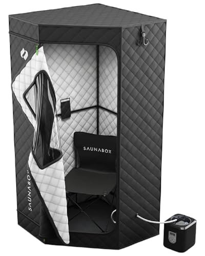 SAUNABOX® SmartSteam Kit Pro | Personal Steam Sauna for Home Use | Portable Sauna Tent with Chair, Mat & Case | Full-Body Steam Therapy for Relaxation, Detox & Recovery | Amazon (US)