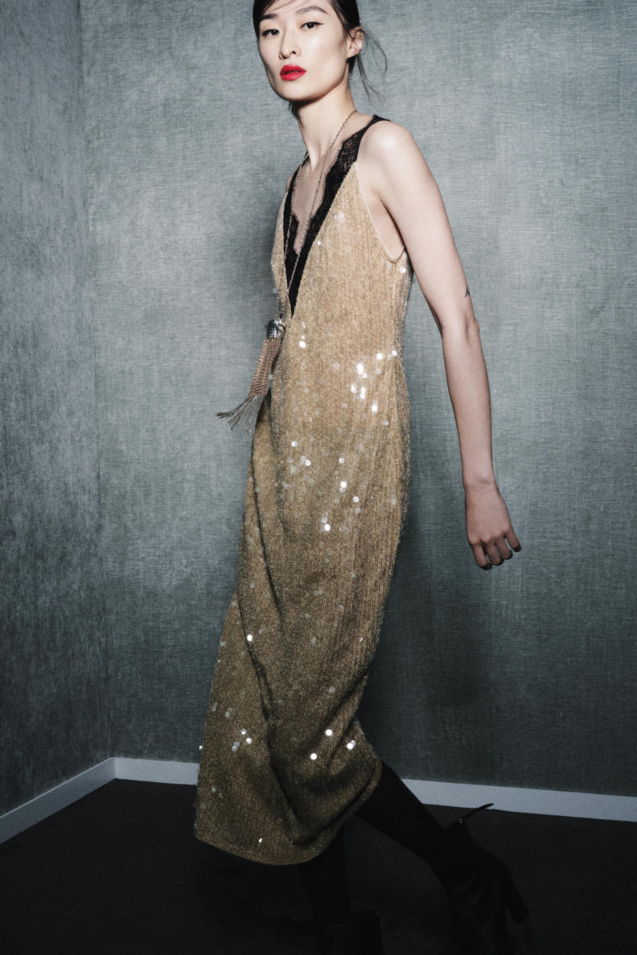 SEQUIN LACE DRESS ZW COLLECTION | Zara US