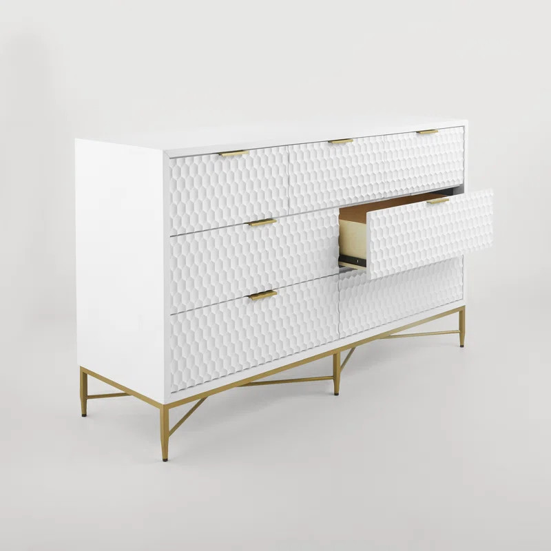 Capra 7 Drawer 56" W Double Dresser | Wayfair North America