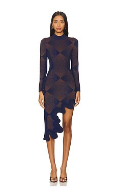 Dobby Long Sleeve Wavy Plaid Dress
                    
                    PH5 | Revolve Clothing (Global)