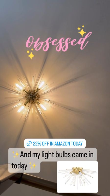 Starburst Flushmount Light on sale! 

✨Comes in satin brass (as shown) & polished chrome ✨

Under $230 on Amazon 22% off! 

☁️Designer tip- this would look amazing in a dreamy nursery, starry kids bedroom, funky office, or even a bathroom (it’s moisture safe). 

💫 I’ve rounded up 9 other starry options below that will fit a range of budgets! 

🩵Make home magical, home-lovers 
✌️ Kelly 


#LTKSaleAlert #LTKHome