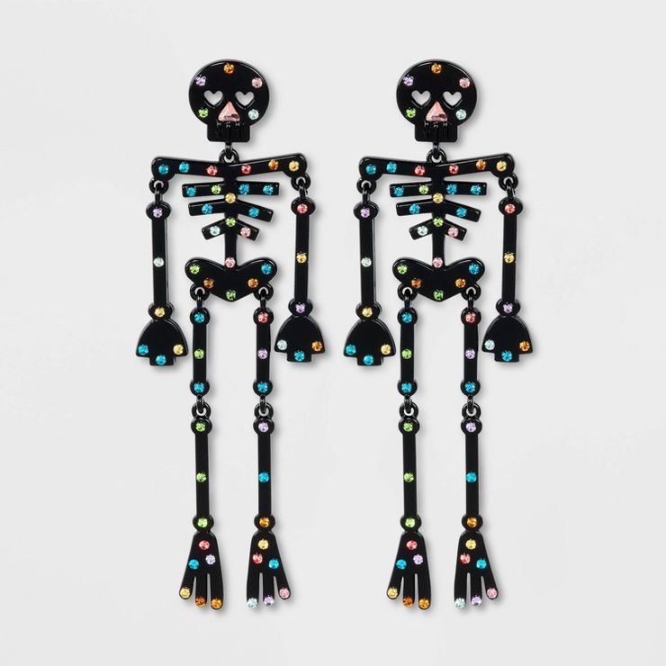 SUGARFIX by BaubleBar 'Bone to be Wild' Statement Halloween Earrings - Black | Target