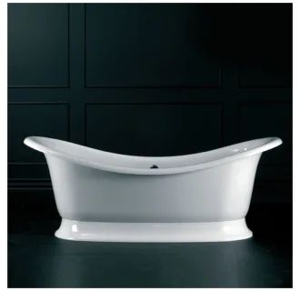 Marlborough Free Standing Stone Composite Soaking Tub with Center Drain and Overflow | Build.com, Inc.