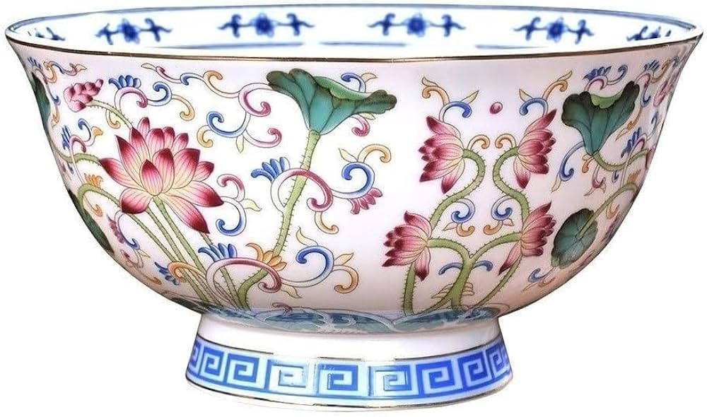 FISIDI Porcelain Bowls,Bowl- Rich Bowl Bone China Bowl Household Noodle Bowl Soup Bowl Ceramic Ri... | Amazon (US)