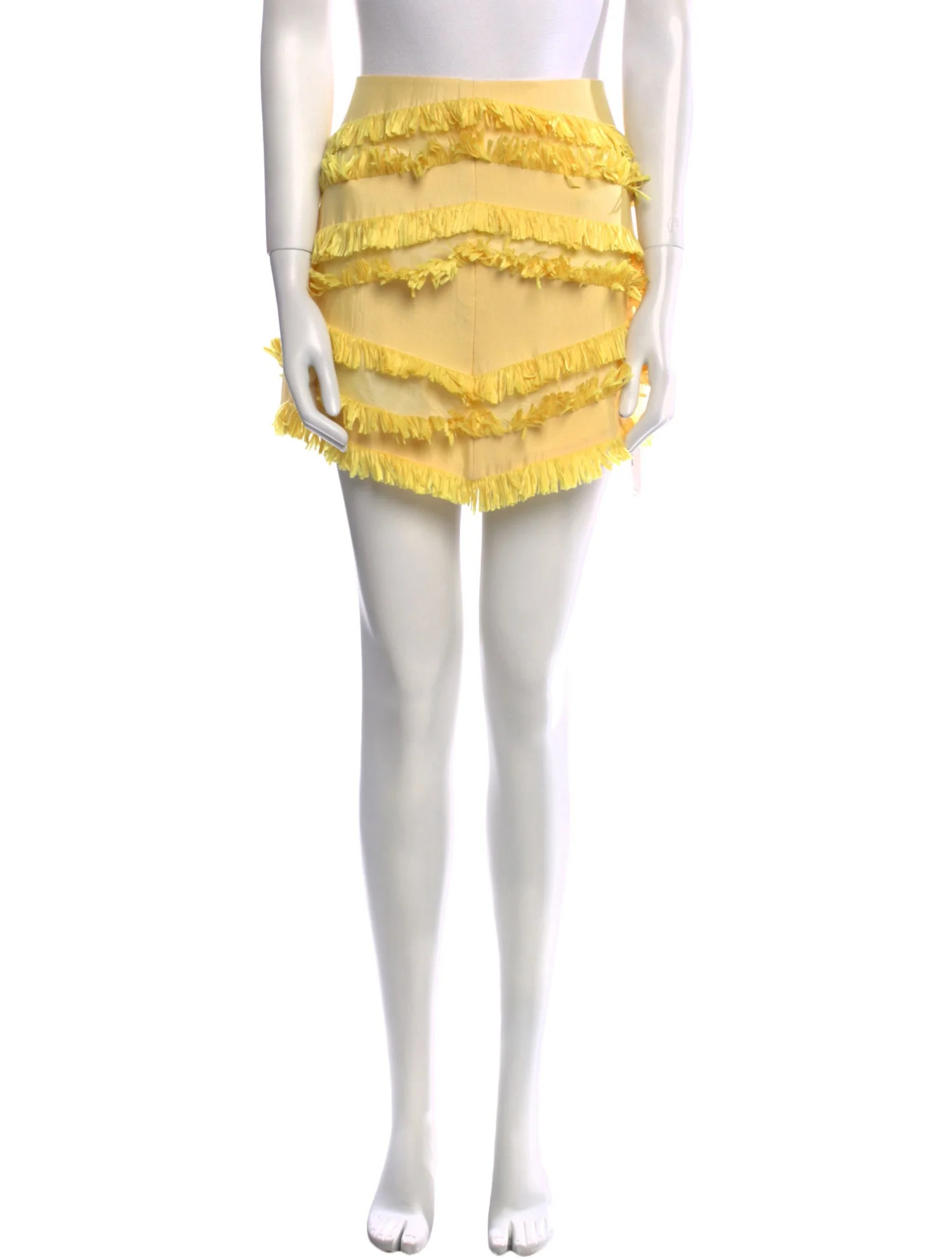 Fringe Trim Accent Knee-Length Skirt | The RealReal