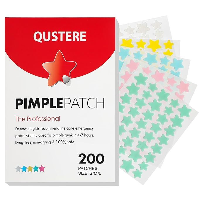 Pimple Patches for Face, Hydrocolloid Acne Patches, Cute Star Zit Covers, Colorful Spot Stickers ... | Amazon (US)