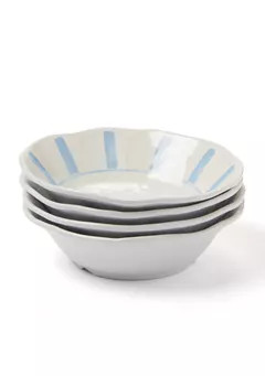Crown & Ivy™ Set of 4 Striped Melamine Salad Bowls | Belk