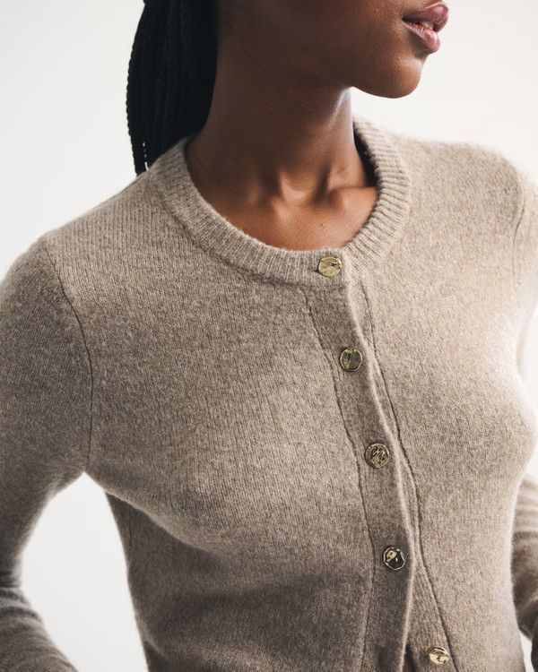 Women's Shrunken Crew Cardigan | Women's New Arrivals | Abercrombie.com | Abercrombie & Fitch (US)