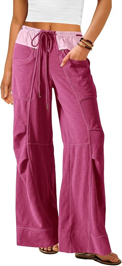 Nirovien Womens Wide Leg Sweatpants Baggy Pants High Waisted Lounge Pants Palazzo Barrel Sweatpan... | Amazon (US)