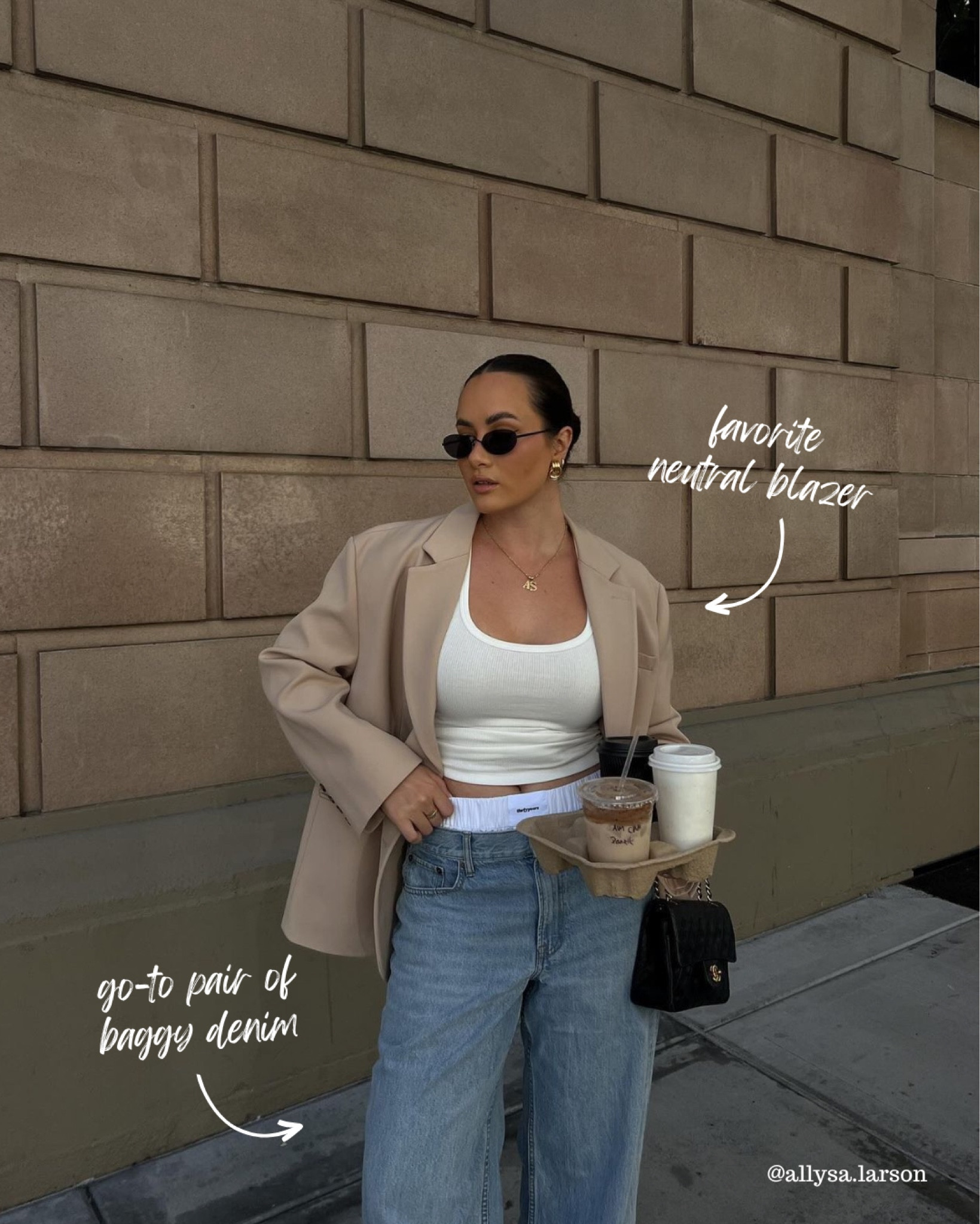 Easy fall outfit idea - neutral blazer, baggy denim, a white tank, & adidas sambas

#LTKSeasonal #LTKShoeCrush #LTKStyleTip