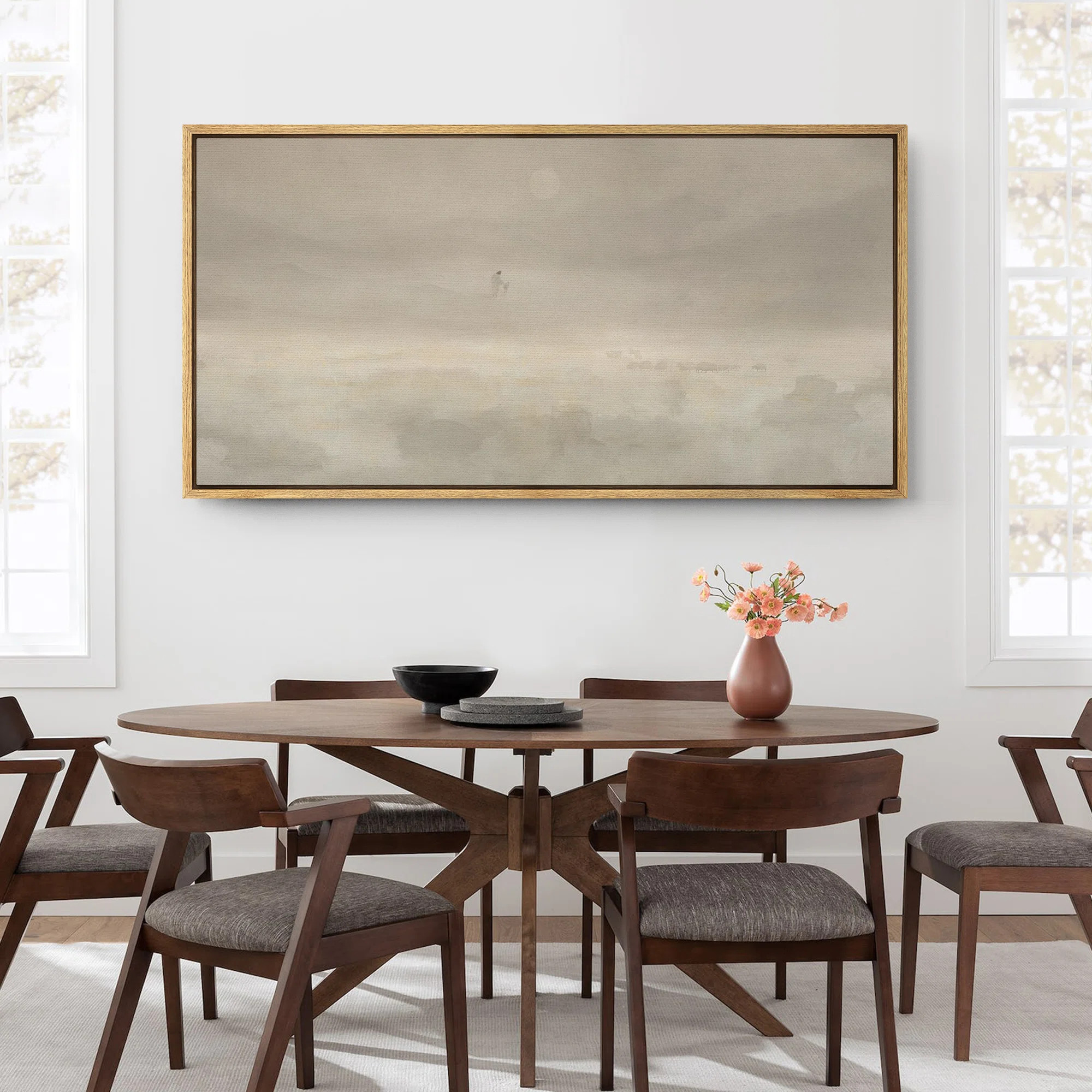 Greenish Tan Minimalist Artwork, Christ And The Lost Lamb Wall Pictures, Giclee Canvas Digital Pr... | Wayfair North America